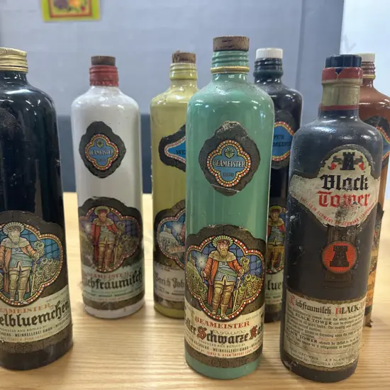 Selection Of Vintage Beameister Stone Bottles Etc 